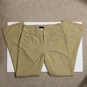 Banana Republic size 8 flared khaki colored jeans 100% cotton. Made in Turkey